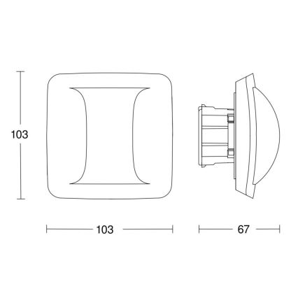 Steinel 058005 - Detetor de presença Corredor de presença COM2 branco