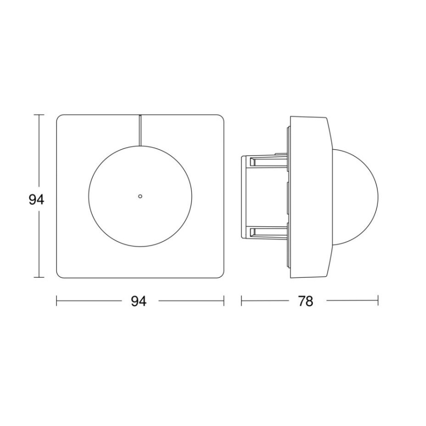 Steinel 058173 - Sensor de movimento IS 3360 KNX quadrado branco