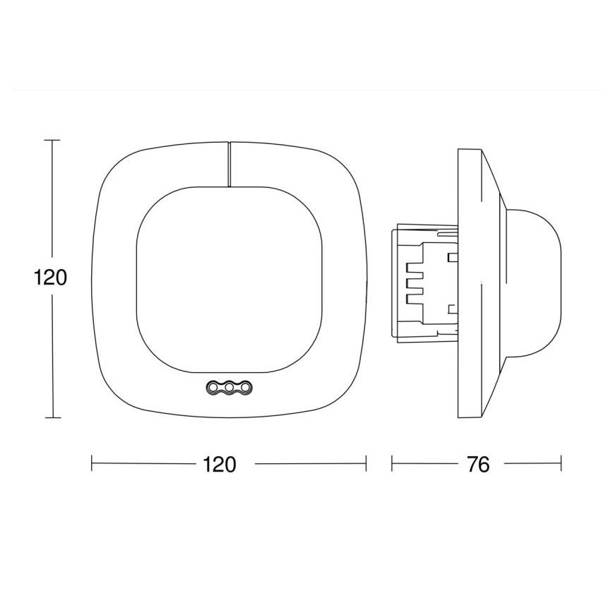 Steinel 058487 - Sensor de presença IR Quattro 8m V3 KNX branco
