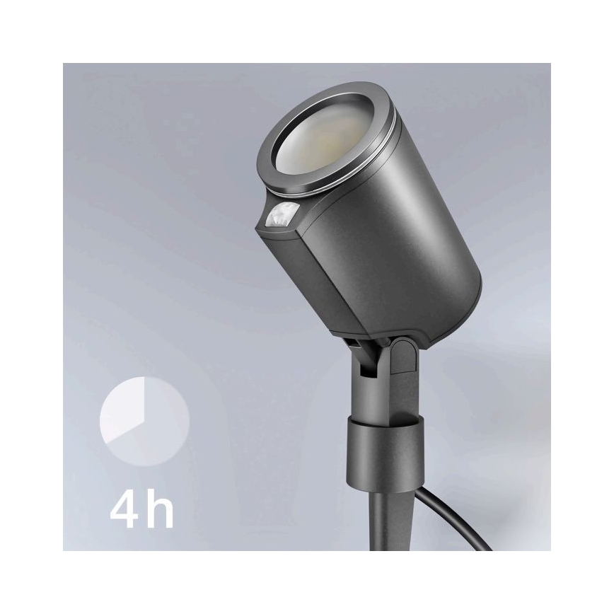 STEINEL 058685 – Candeeiro exterior LED com sensor SPOT GARDEN 1×GU10/7W/230V IP44
