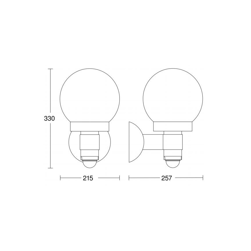 Steinel 059880 - Iluminção exterior com sensor L 115 1xE27/60W/230V IP44