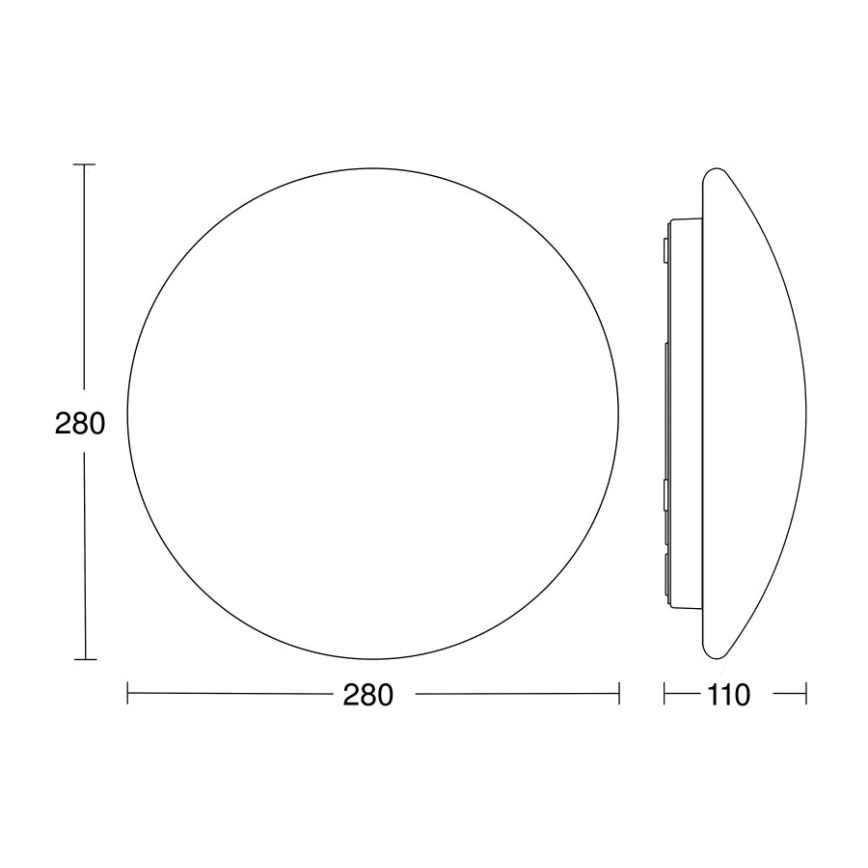 STEINEL 064815 - Iluminação de teto para casa de banho LED com sensor RS PRO LED/9,5W/230V 4000K IP54