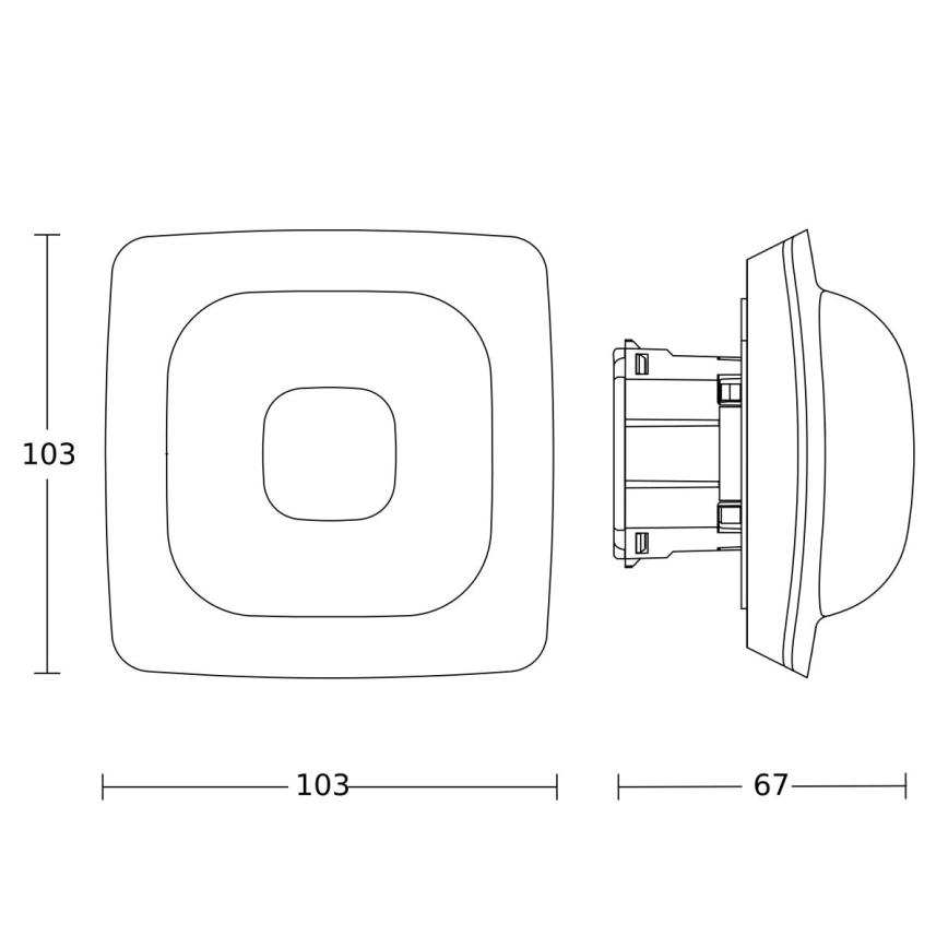 Steinel 064846 - Detetor de presença IR QUATTRO HD-2 KNX V3.5