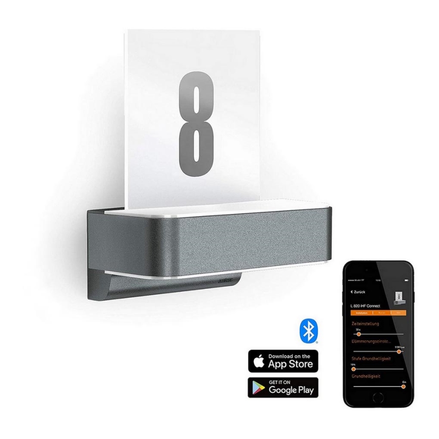 STEINEL 065713 - Número de Casa LED com sensor L820 LED/12,5W/230V IP44