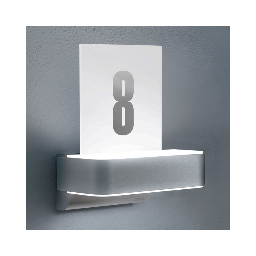 STEINEL 065713 - Número de Casa LED com sensor L820 LED/12,5W/230V IP44