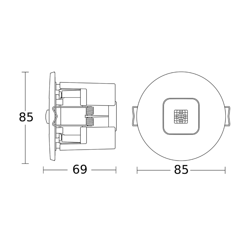 Steinel 067144 - Detetor de presença embutido IR MICRO OFFICE DALI2