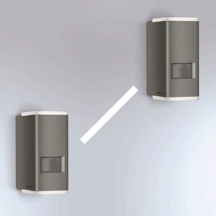Steinel 067199 - Iluminação de parede exterior LED com sensor L 930 S LED/9,3W/230V IP44 antracite
