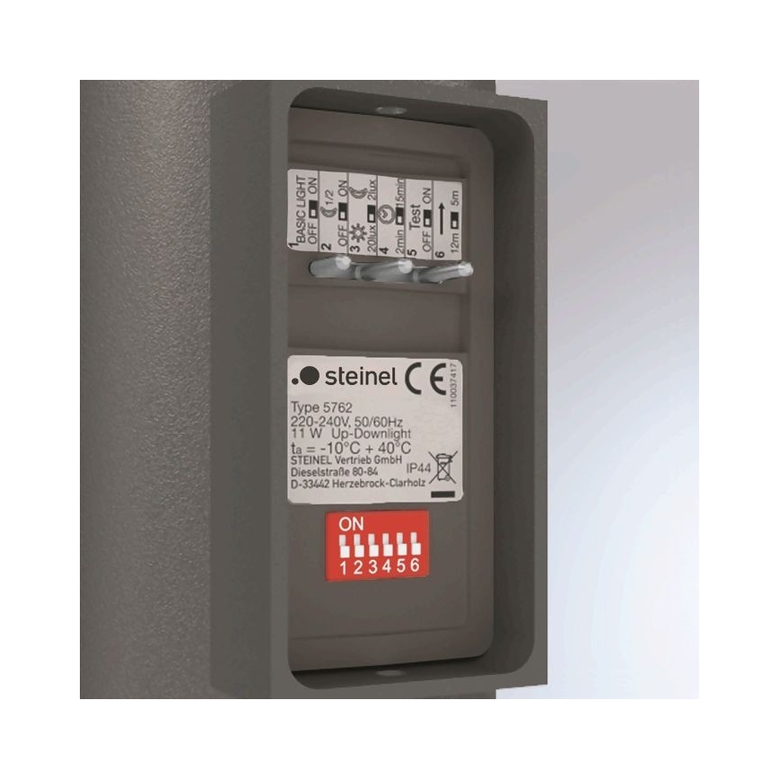 Steinel 067199 - Iluminação de parede exterior LED com sensor L 930 S LED/9,3W/230V IP44 antracite