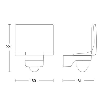 STEINEL 068066 - Projetor LED com sensor XLED PRO LED/20W/230V IP44 3000K antracite