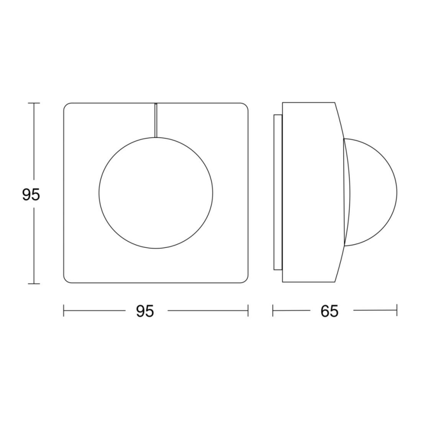 Steinel 068523 - Sensor de movimento IS 3360 40m COM1 IP54 angular preto
