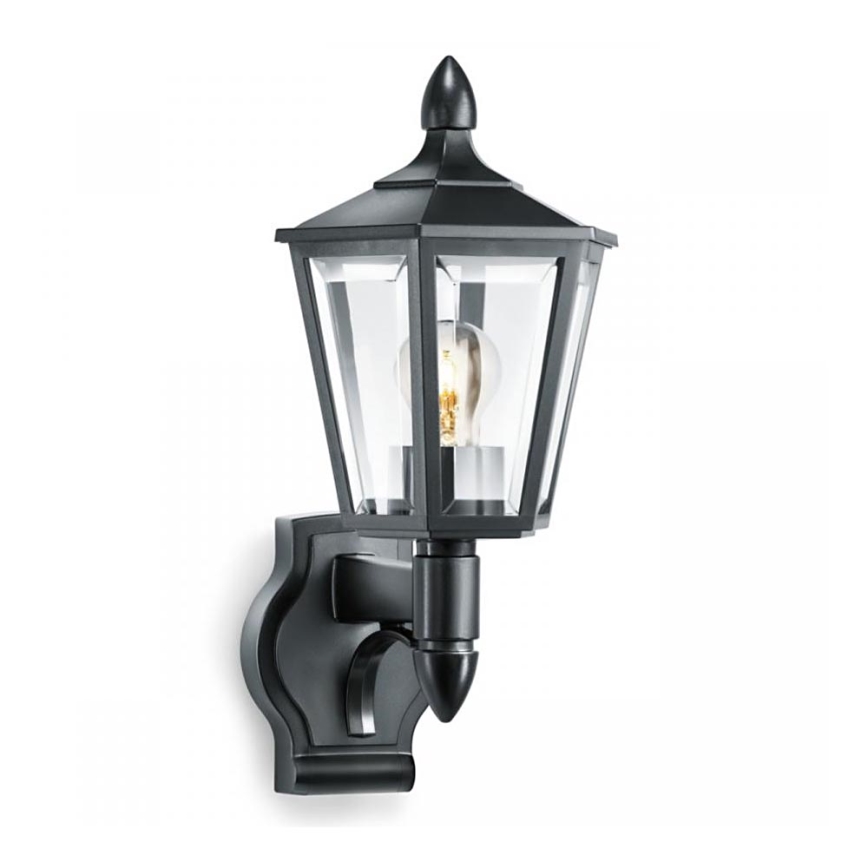 Steinel 069179 - Iluminação de parede exterior L 15 1xE27/60W/230V IP44 preta