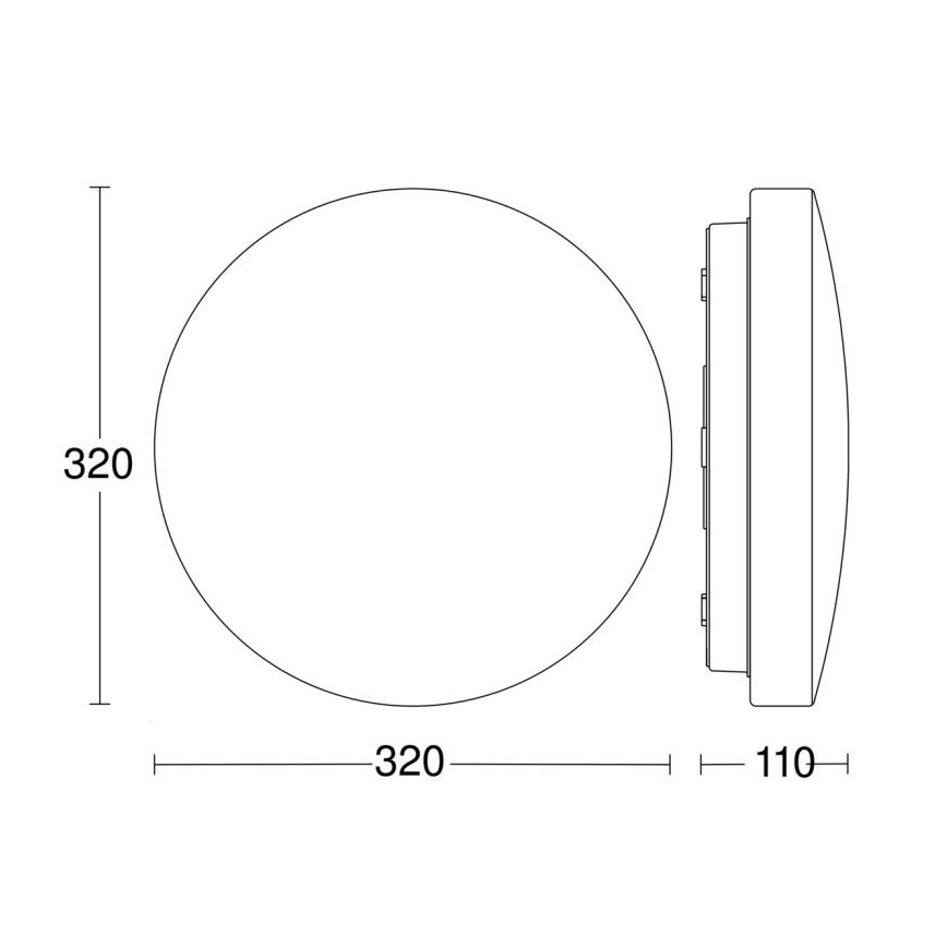Steinel 069742-Iluminação para teto de casa de banho LED com sensor RSPROP2 15,1W/230V 3000K IP54