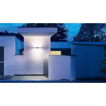 Steinel 079307- Iluminação de parede exterior LED L810C LED/9,8W/230V IP44 antracite