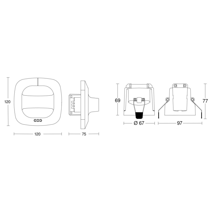 Steinel 079482 - Detetor de presença Dual HF COM1 branco