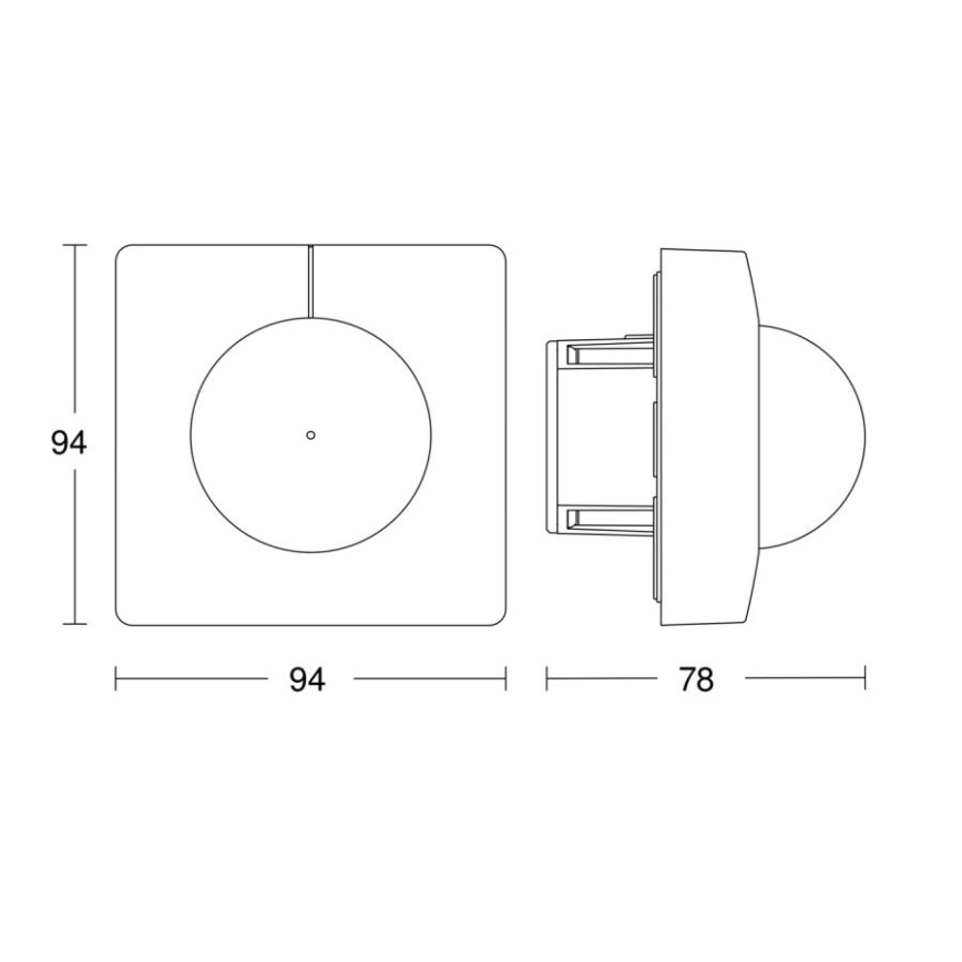 Steinel 079642 - Sensor de movimento IS 3360 KNX quadrado branco