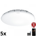 Steinel 079710 - CONJUNTO 5x Iluminação de teto LED com sensor RS PRO S30 SC LED/25,7W/230V 4000K
