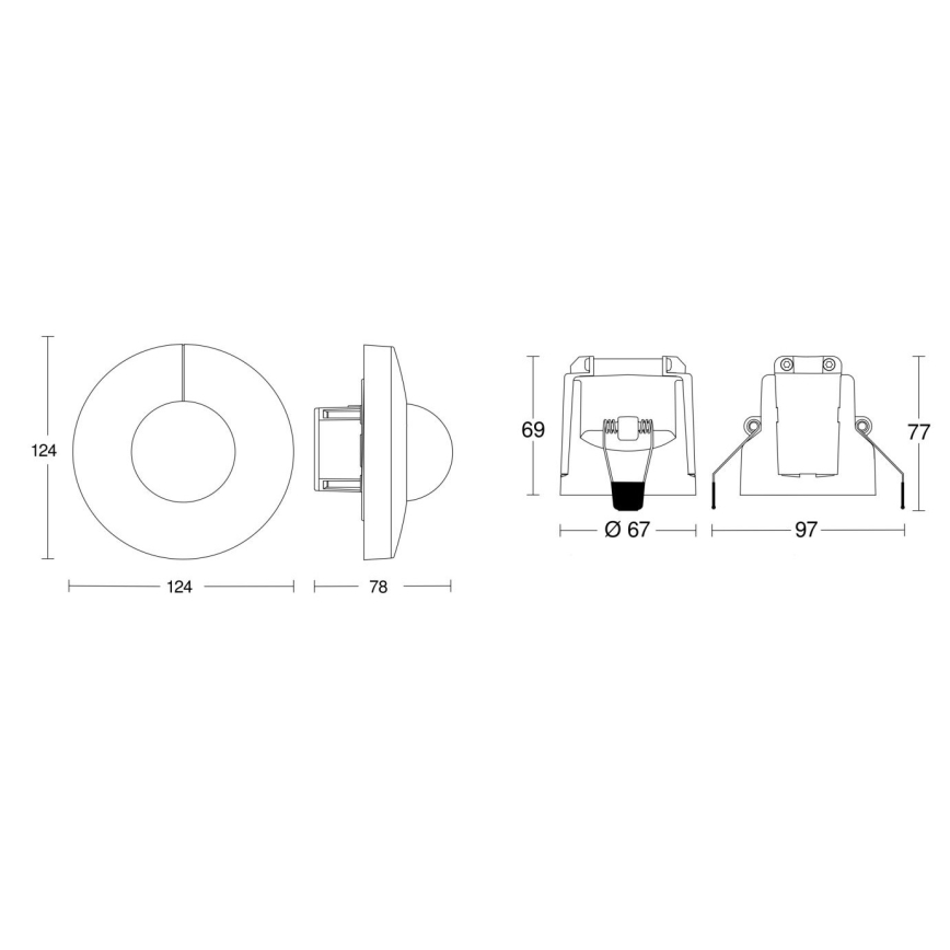 Steinel 080655 - Sensor de movimento IS 345 DALI-2 APC redondo branco