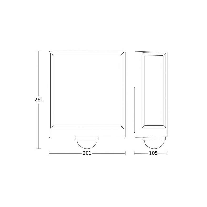 Steinel 085247 - LED Regulação iluminação de parede exterior com sensor L40SC LED/12,9W/230V