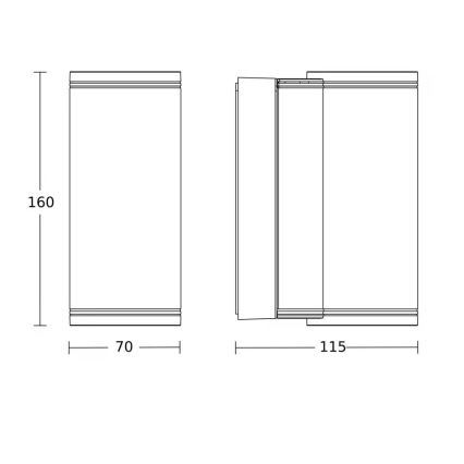 Steinel 087753 - Aplique de parede LED para exterior 2xGU10/14,5W/230V L 940 IP44