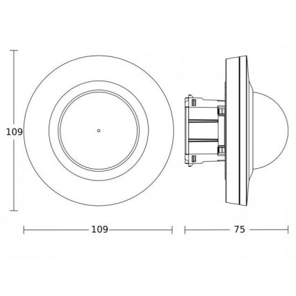 Steinel 088279 - Sensor de movimento com um sensor de presença PD-24 ECO DALI-2 360° branco