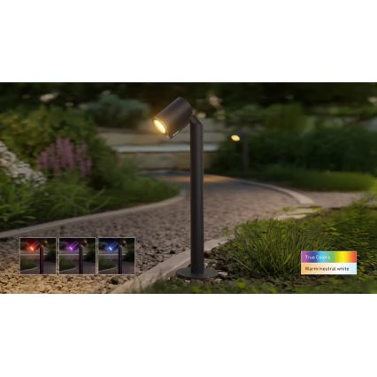 Steinel 089320 - Luminária exterior LED RGBW com sensor LED/7,9W/24V IP65