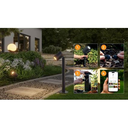Steinel 089337 - Candeeiro de exterior LED RGBW LED/7,9W/24V IP65