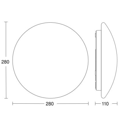 STEINEL 56032 - Iluminação de casa de banho LED com sensor RS PRO LED/9,5W/230V IP54