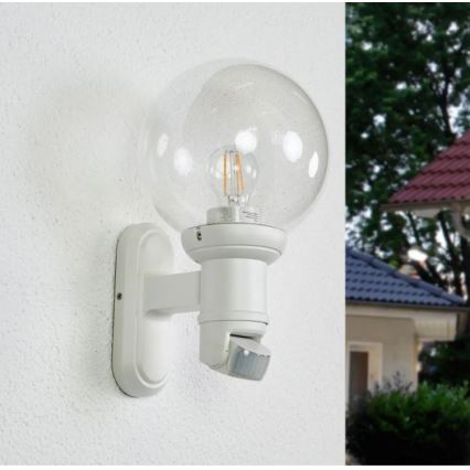 STEINEL 634315 - L 560 S Candeeiro de parede exterior com sensor branco IP44