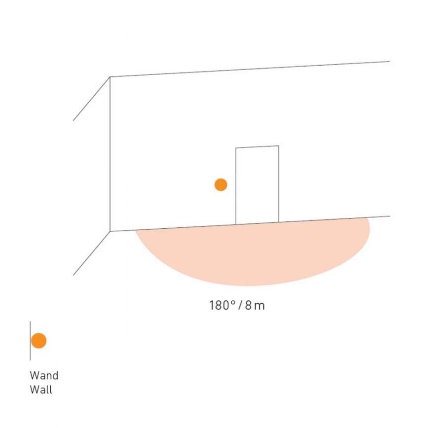 STEINEL 66048 - Sensor de infravermelhos exterior IR 180 AP 180° IP54 branco
