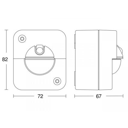 STEINEL 66048 - Sensor de infravermelhos exterior IR 180 AP 180° IP54 branco