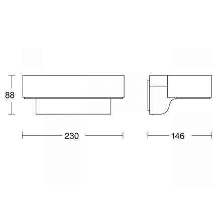 STEINEL 87555 - Luminária de parede exterior LED com sensor L 800 SC LED/7,5W/230V IP44 prata