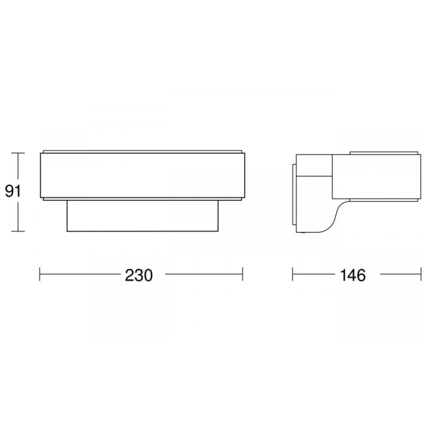 STEINEL 87562 - Iluminação de parede exterior LED com sensor L 810 SC LED/9,8W/230V IP44 prateado
