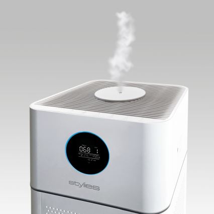 Stylies - Purificador de ar com humidificador ALPHA 68W/230V Wi-Fi branco