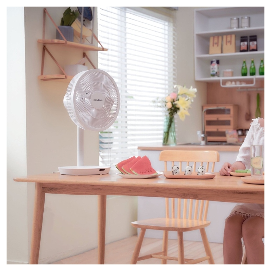 Stylies - Ventilador de pé ANTILA 25W/230V 88 cm branco + comando remoto