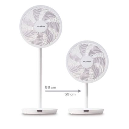 Stylies - Ventilador de pé ANTILA 25W/230V 88 cm branco + comando remoto