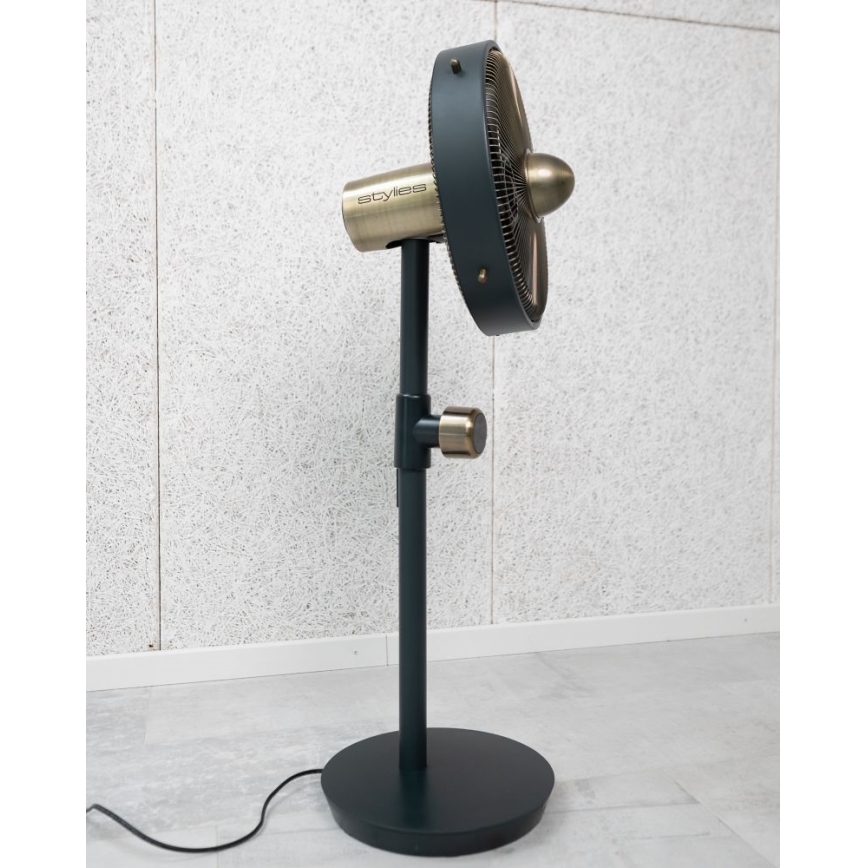 Stylies - Ventilador de pé URANUS 35W/230V, Ø 35 cm, preto
