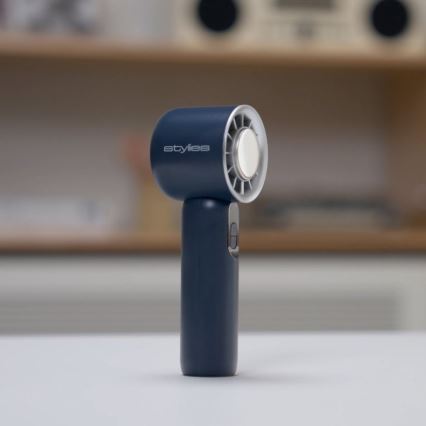 Stylies - Ventilador portátil recarregável LACERTI 8W/5V 3000 mAh azul