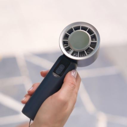 Stylies - Ventilador portátil recarregável LACERTI 8W/5V 3000 mAh azul