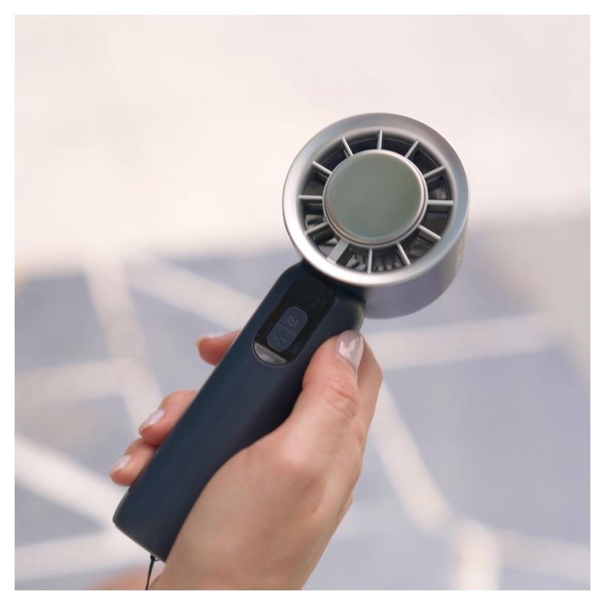 Stylies - Ventilador portátil recarregável LACERTI 8W/5V 3000 mAh azul
