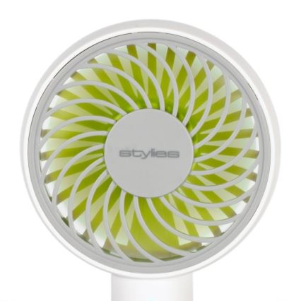Stylies - Ventoinha portátil recarregável LACERTA 4W/5V 2500 mAh branca