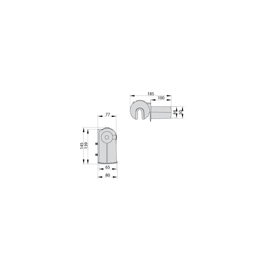 Suporte ajustável para luminária de rua IP44 Ø 53-60 mm, cinzento