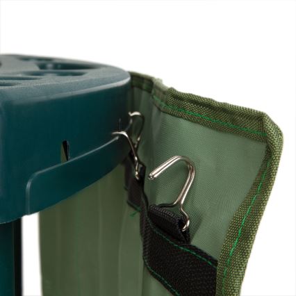 Suporte de canto para ferramentas de jardim 43x43x59 cm verde