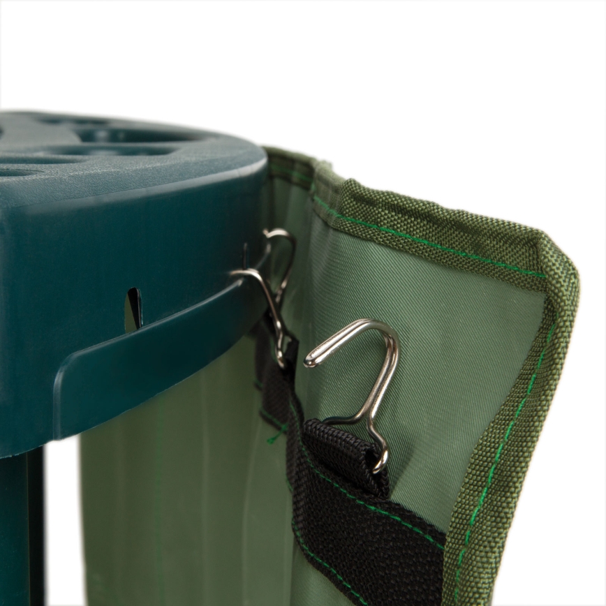 Suporte de canto para ferramentas de jardim 43x43x59 cm verde