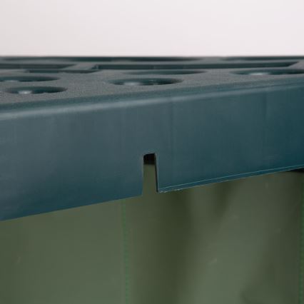 Suporte de canto para ferramentas de jardim 43x43x59 cm verde