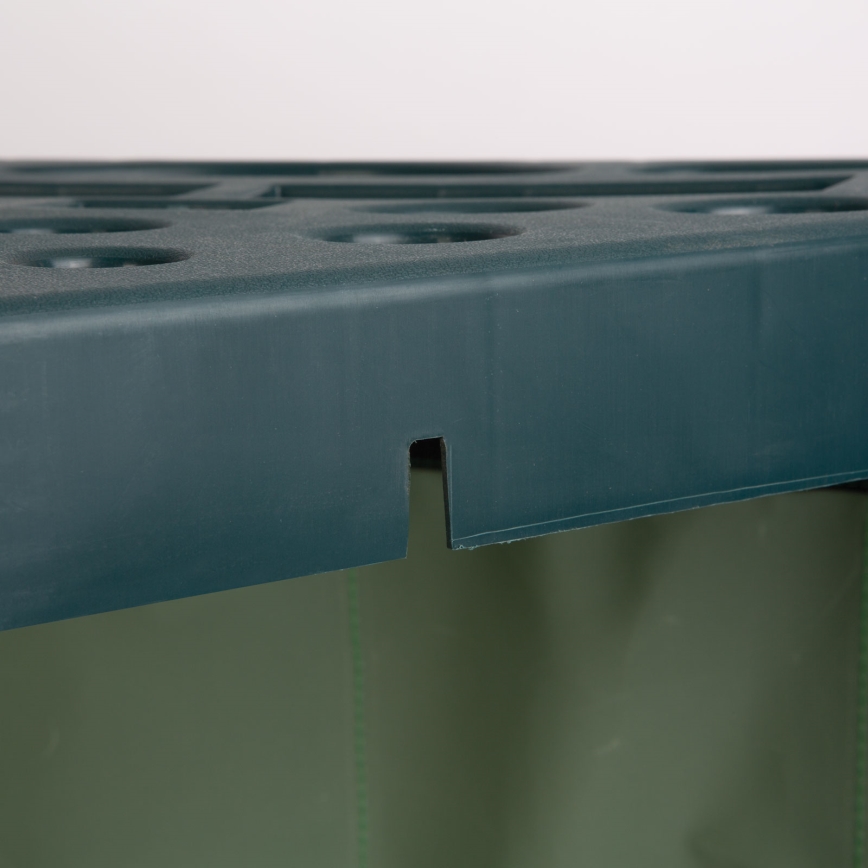 Suporte de canto para ferramentas de jardim 43x43x59 cm verde