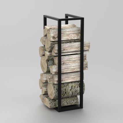 Suporte de metal para madeira 100x30 cm preto