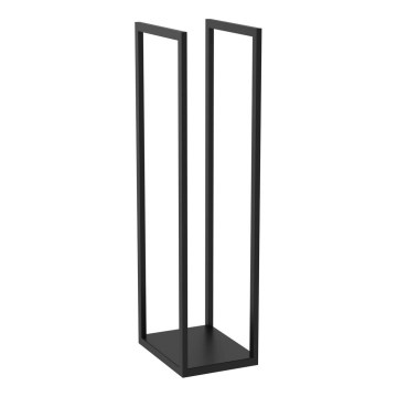 Suporte de metal para madeira 120x40 cm preto