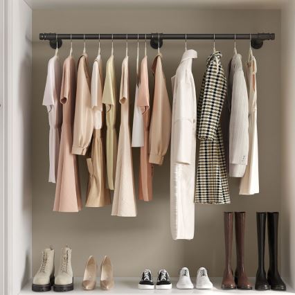 Suporte de parede para cabides LINEA, preto