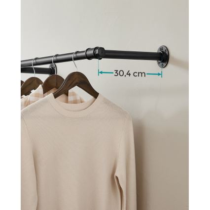 Suporte de parede para cabides LINEA, preto