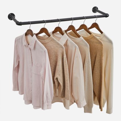 Suporte de parede para cabides LINEA, preto